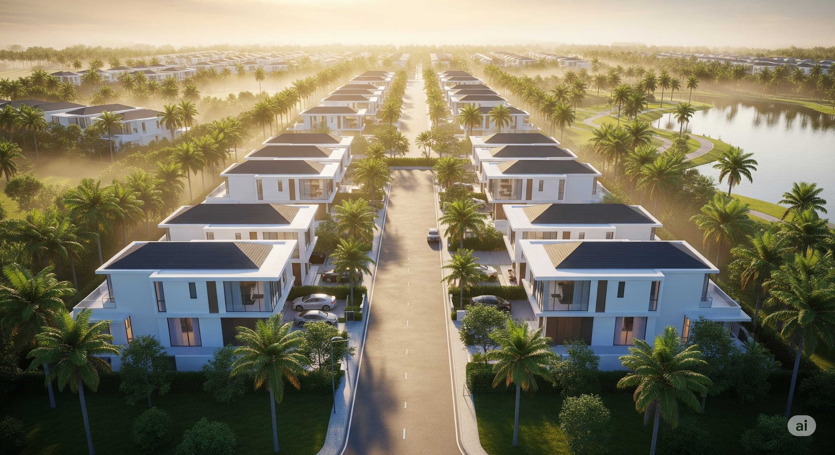 Aerial view of Mahakam Gate Residence housing complex